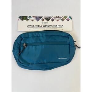TRAVELON CONVERTIBLE SLING WAIST PACK TEAL BLUE O/S NEW WITH TAGS